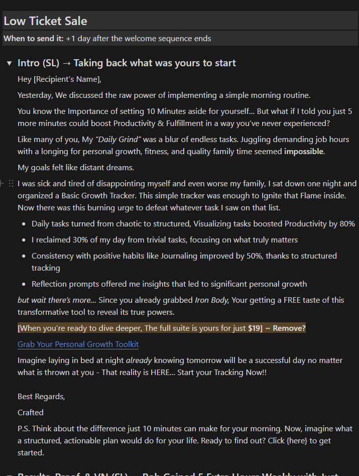 Low Ticket Sequence 1